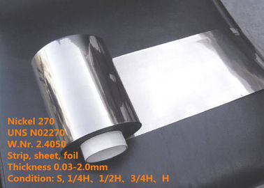 Nikel 270 / UNS N02270 Elektronik Parça İçin High End Özel Alaşım Folyo / Tel