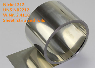 Elektronik Nikel 212 / UNS N02212 Sac / Şerit / Tel için Nikel Bazlı Özel Alaşımlar